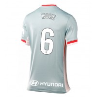 Camisa de Futebol Atletico Madrid Koke #6 Equipamento Secundário Mulheres 2024-25 Manga Curta